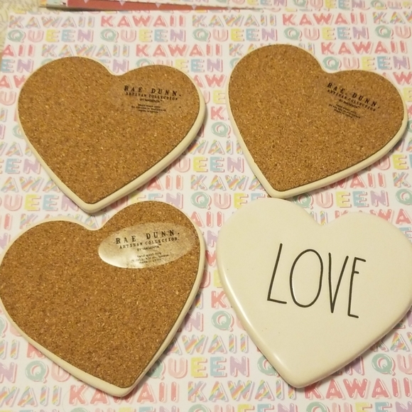 Brand new Rae Dunn set of 4 "LOVE" coasters - Picture 4 of 5